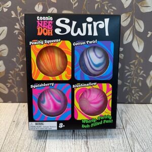 NeeDoh teenie SWIRL 4 Pack - Squishy Toy Multicolor NEW